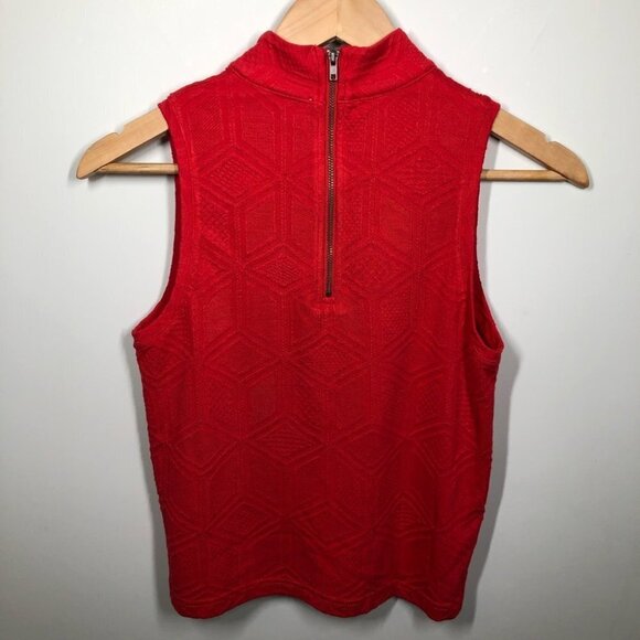 ANTHROPOLOGIE Postmark Poppy Red Texture Tank  Size XS NWT - Picture 6 of 7